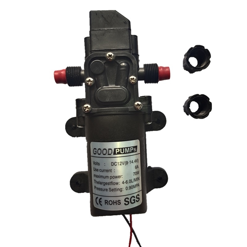 12V DC 4-6L/Min 0.90MPA 130PSI 70W 6A High Pressure Diaphragm Water/fluid Pump COM32, R28
