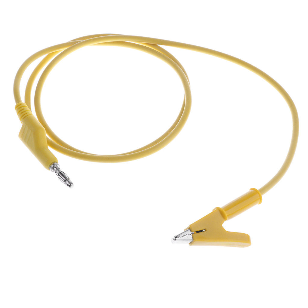 1M 4mm Silicone Banana Plug to Crocodile Alligator Clip Test Probe Lead Wire Test Cable CON 22 ,R18 - Image 3