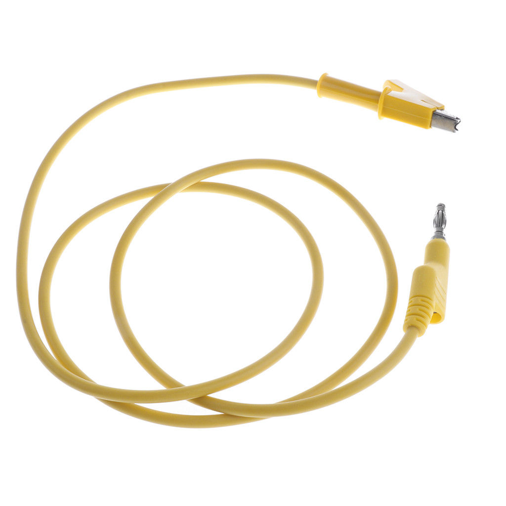 1M 4mm Silicone Banana Plug to Crocodile Alligator Clip Test Probe Lead Wire Test Cable CON 22 ,R18 - Image 5