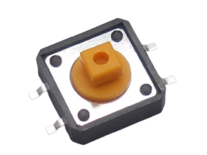 12*12*7.3mm DIP 4 Pin SMD Yellow Button COM44