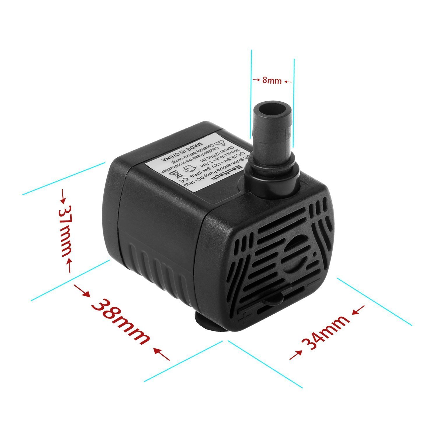 Submersible Water Aquarium Fish Tank Fountain Pond Pump DC5.5V - 12V 3W BX6 ,R15 - Image 4