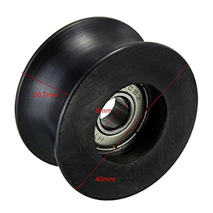 0840UU 8mm Groove Guide Pulley Sealed Rail Ball Bearing 8x40x20.7mm ROB44, R38