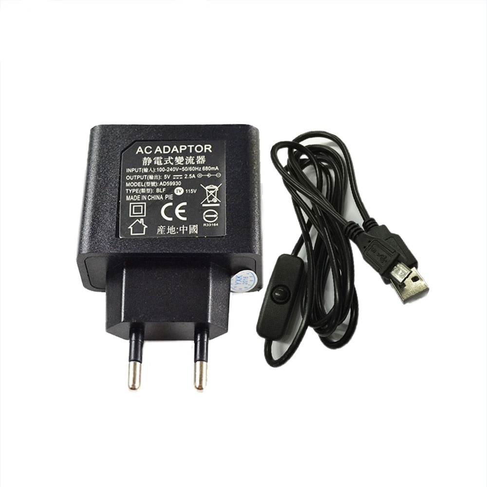 Raspberry Pi 3 Power Supply 5V 2.5A Micro USB AC Adapter Charger COM55 ...