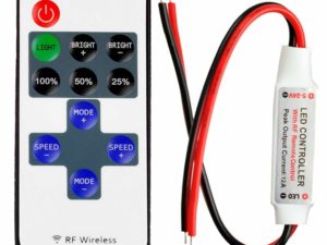 DC 5V-24V RF Wireless Remote Switch Controller Dimmer for Mini LED Strip Light COM43, R35