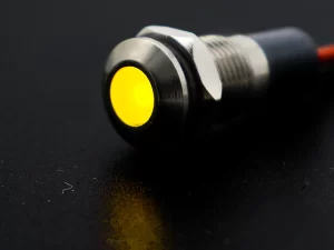 Waterproof IP67 12V 10mm Yellow LED Indicator Light DC Lamp COM54 ,R27