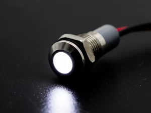 Waterproof IP67 12V 10mm White LED Indicator Light DC Lamp COM54 ,R27