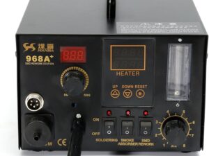 HANBA 968A+ 4 in1 220V Digital Hot Air Rework and Soldering Station SMD Fume Extractor