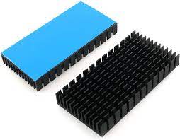 Aluminum Heat Sink Radiator Cooler with Thermal Conductive Adhesive Tape Cooling Fin 80×40×5mm COM46