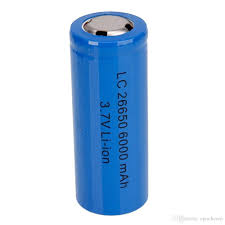 3.7V 6000mAH 26650 Lithium Battery COM35, R33