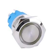 19mm Push Button Switch LED Light Waterproof Latching Self-lock Fixation Power Pressing 12V-24V COM34 ,R34