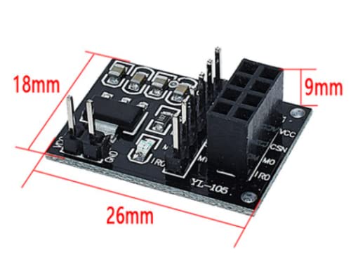 Black Socket Adapter Board for 8PIN NRF24L01 Wireless Module COM44, R35 - Image 4
