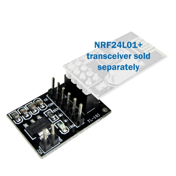 Black Socket Adapter Board for 8PIN NRF24L01 Wireless Module COM44, R35 - Image 2