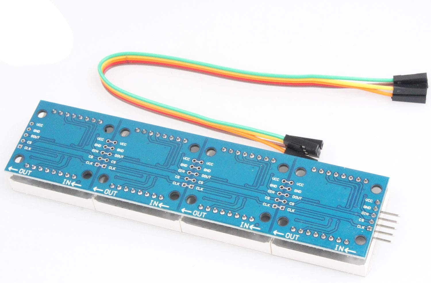 MAX7219 Dot Matrix Module 5V 8*32 LED Display, 4-in-1 Display COM53, R28 - Image 3