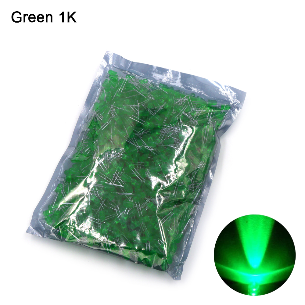 5mm Light Emitting Diode LED – Green 1000pcs COM22 - Image 2