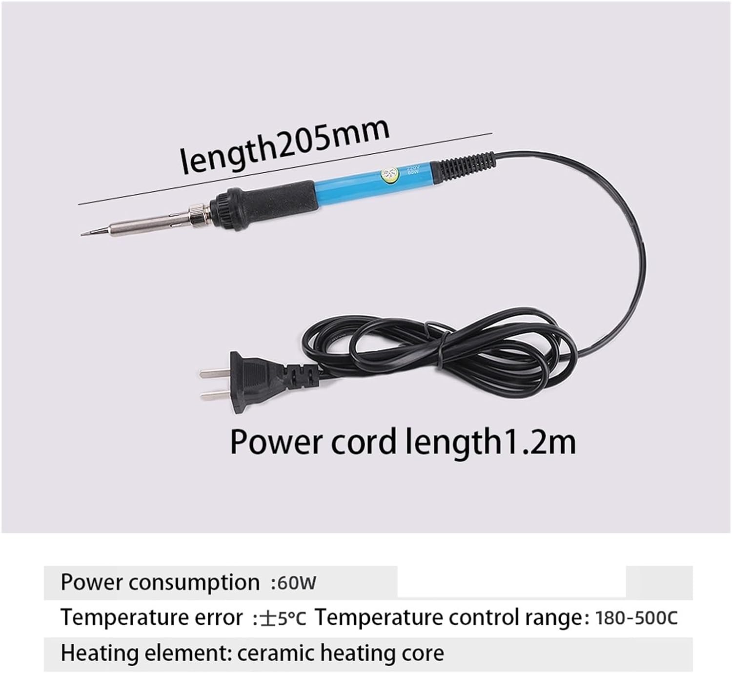 6Pcs 60W Electronic Welding Maintenance Tool with Adjustable Temperature Soldering Iron COM35, R37 - Image 3