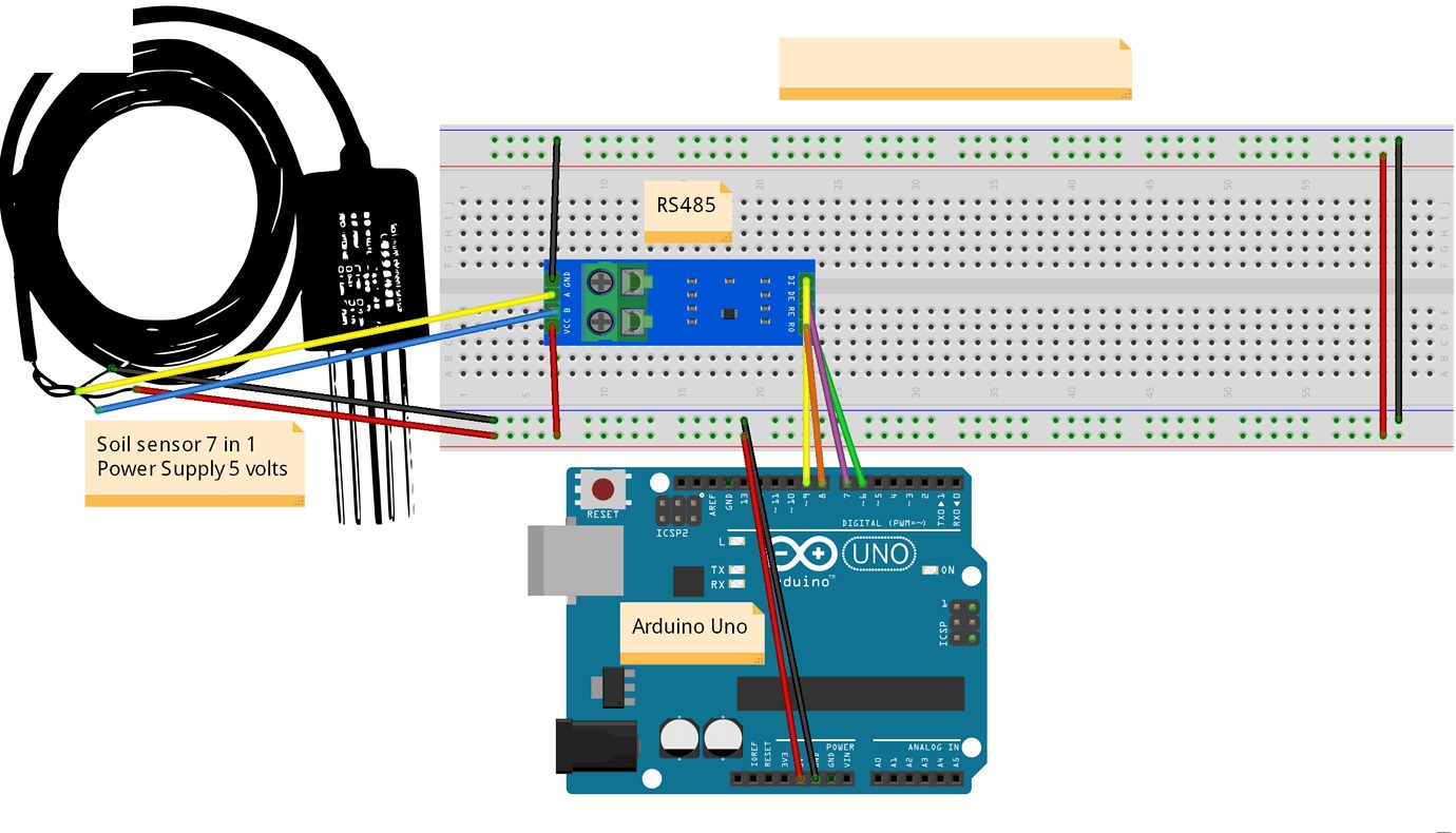 The 7-in-1 soil sensor NPK + PH + Conductivity + Temperature and ...