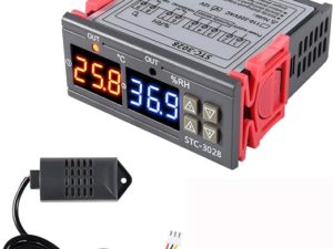 STC-3028 220V Temperature and Humidity Controller with Integrated Sensor For Incubator COM52 R28