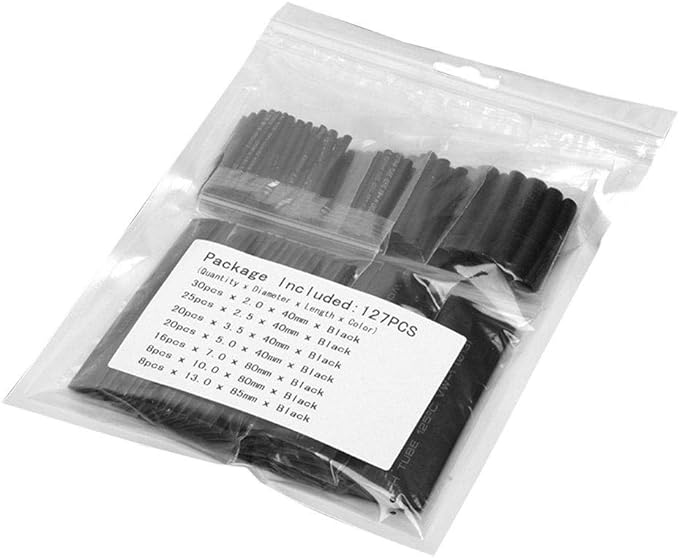 127Pcs Assorted Heat Shrink Tubes COM37, R28