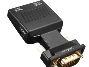 VGA Male to HDMI-compatible Female Converter with Audio Cables 480P/720P/1080P for PS3/4 HDTV Monitor Projector PC Laptop TV-Box COM35, R28