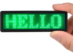 Bluetooth Name Badge Programmable Scrolling Message Mini LED Display COM24, R37