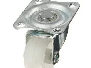 1 inch white nylon dual roller wheel COM55, R37