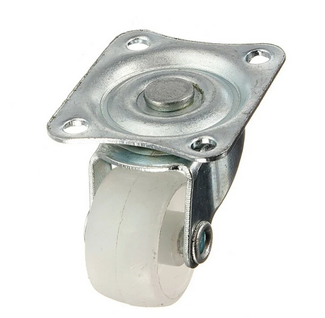 1 inch white nylon dual roller wheel COM55, R37