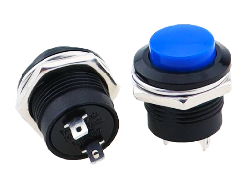 Momentary Push Button Switch 16mm Momentary 6A/125VAC 3A/250VAC Round Switch COM55, R28