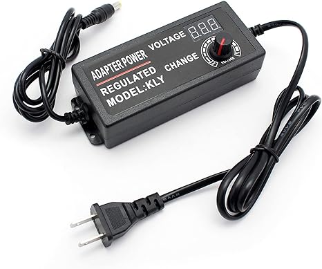 Power Supply 3A AC to DC Adjustable Switching Adapter 100V-240V 3V ~ 24V with Voltage Display COM37, R37
