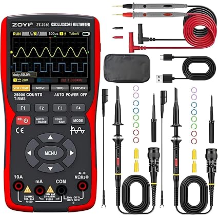 ZOYI ZT-703S Portable Triple-in-One, Combining the Advantages of Oscilloscope, Multimeter and Signal Generator