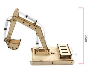 DIY Wooden Handmade Hydraulic Excavator Model