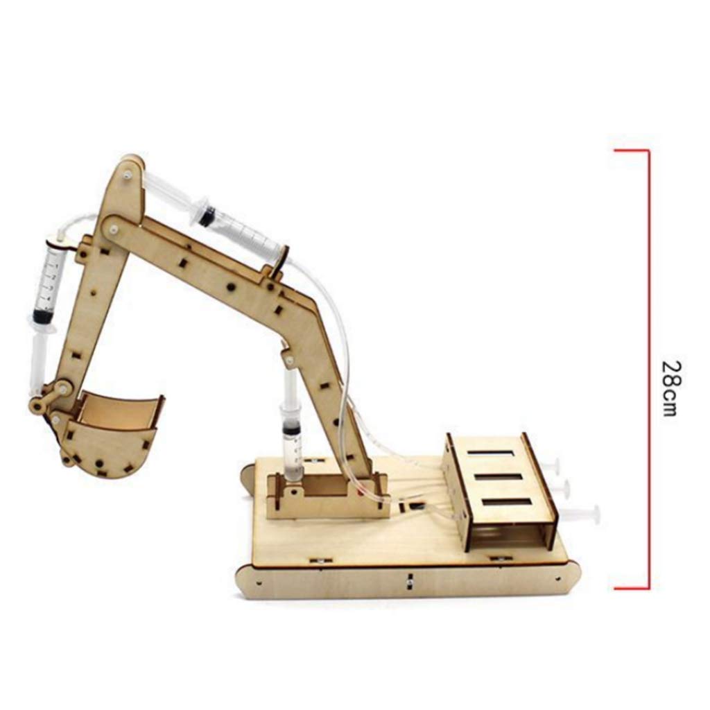 DIY Wooden Handmade Hydraulic Excavator Model