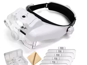 USB Rechargeable Illuminated Headband Magnifying Glass